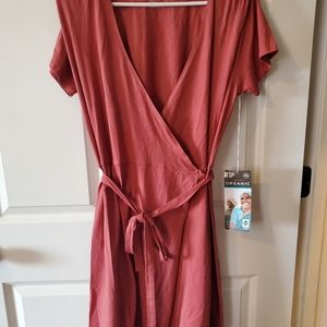 Pact Organic Wrap Dress - XL